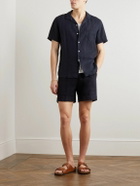 La Paz - Silveira Convertible-Collar Linen Shirt - Blue