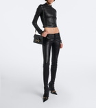 Gucci Leather slim pants