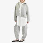 STEL Women's Split Hem Hoodie in Grey Melange