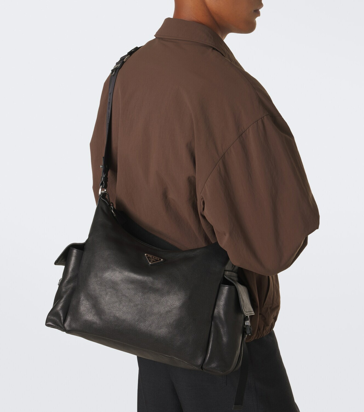 Prada Explore leather shoulder bag
