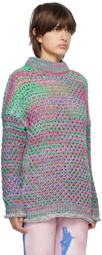 The Attico Multicolor Crewneck Sweater