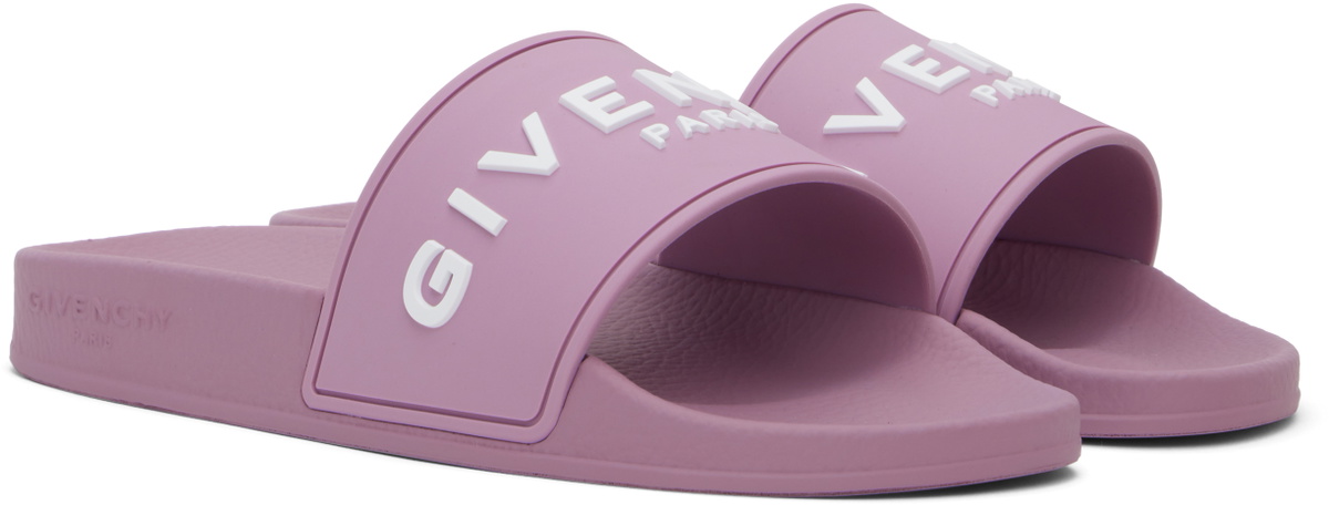 Givenchy Purple Rubber Pool Slides
