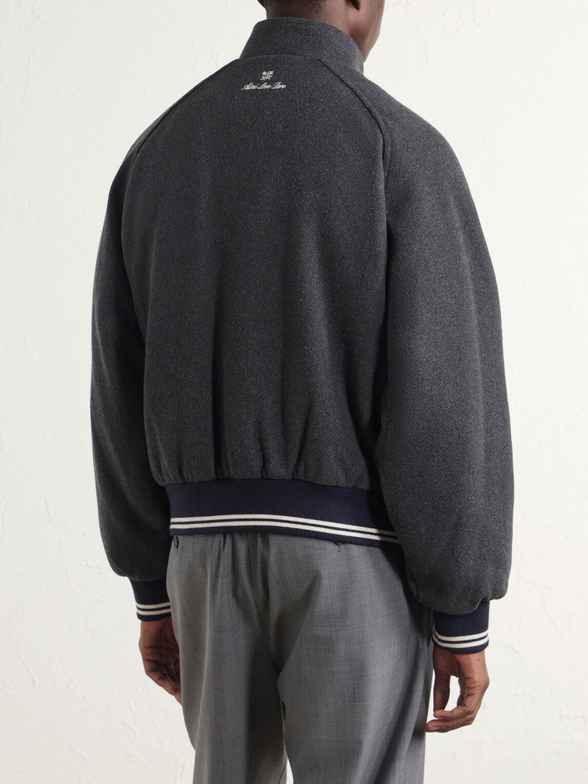 Aimé Leon Dore - Ny Highlanders Logo-Embroidered Wool-Blend Varsity Jacket - Gray