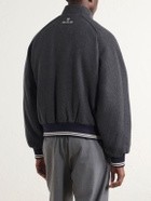 Aimé Leon Dore - Ny Highlanders Logo-Embroidered Wool-Blend Varsity Jacket - Gray