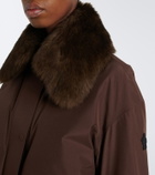 Moncler Grenoble Shearling-trimmed down ski jacket