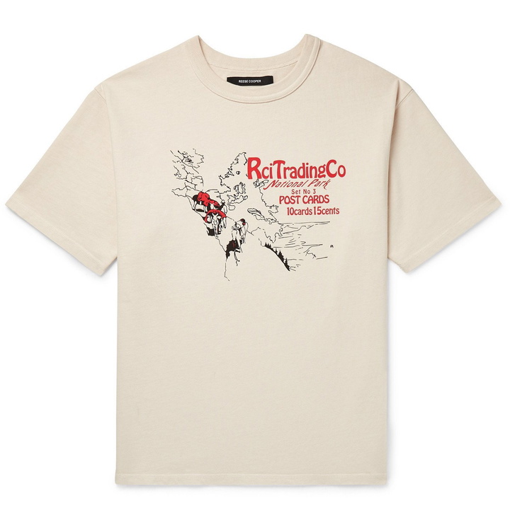 Photo: Reese Cooper® - Printed Cotton-Jersey T-Shirt - White