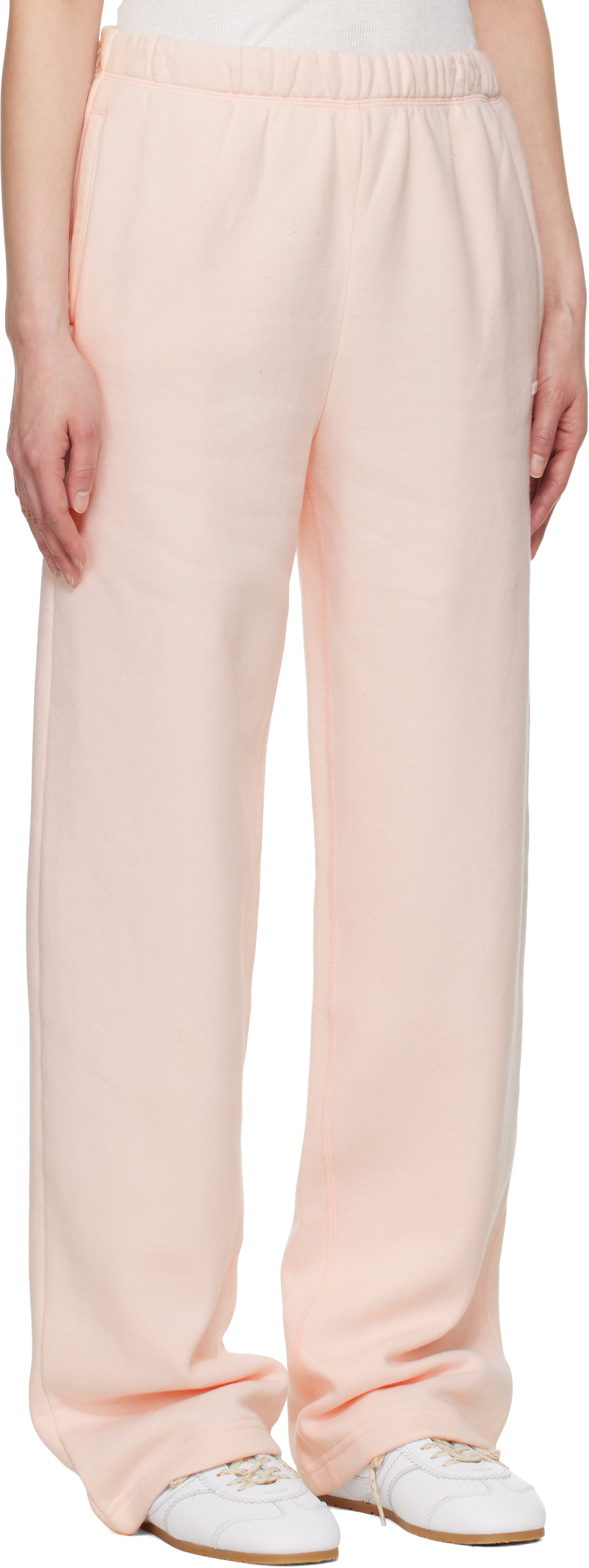 SKIMS Pink Cotton Fleece Classic Straight Leg Sweatpants
