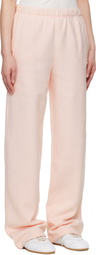 SKIMS Pink Cotton Fleece Classic Straight Leg Sweatpants