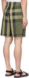 Burberry Green Check Scott Shorts