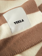 TEKLA - Striped Brushed Virgin Wool Blanket