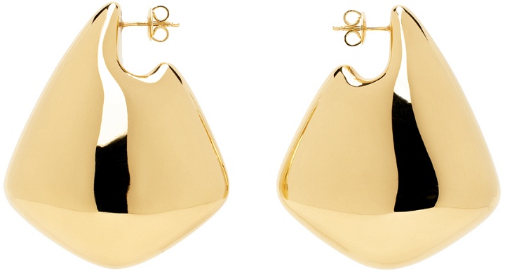Photo: Bottega Veneta Gold Large Fin Earrings