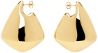 Bottega Veneta Gold Large Fin Earrings