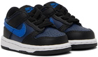 Nike Baby Black & Navy Dunk Sneakers