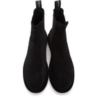 Alexander McQueen Black Suede Hybrid Chelsea Boots