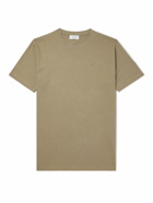 Off-White - Logo-Embroidered Cotton-Jersey T-Shirt - Neutrals