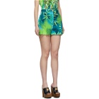 Versace Green Jungle Print Shorts