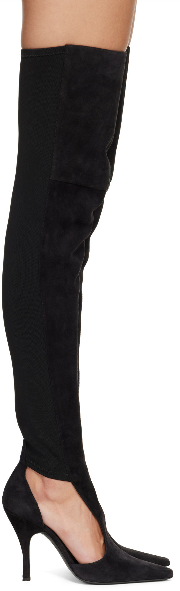 ALAÏA Black Cut Out High Boots