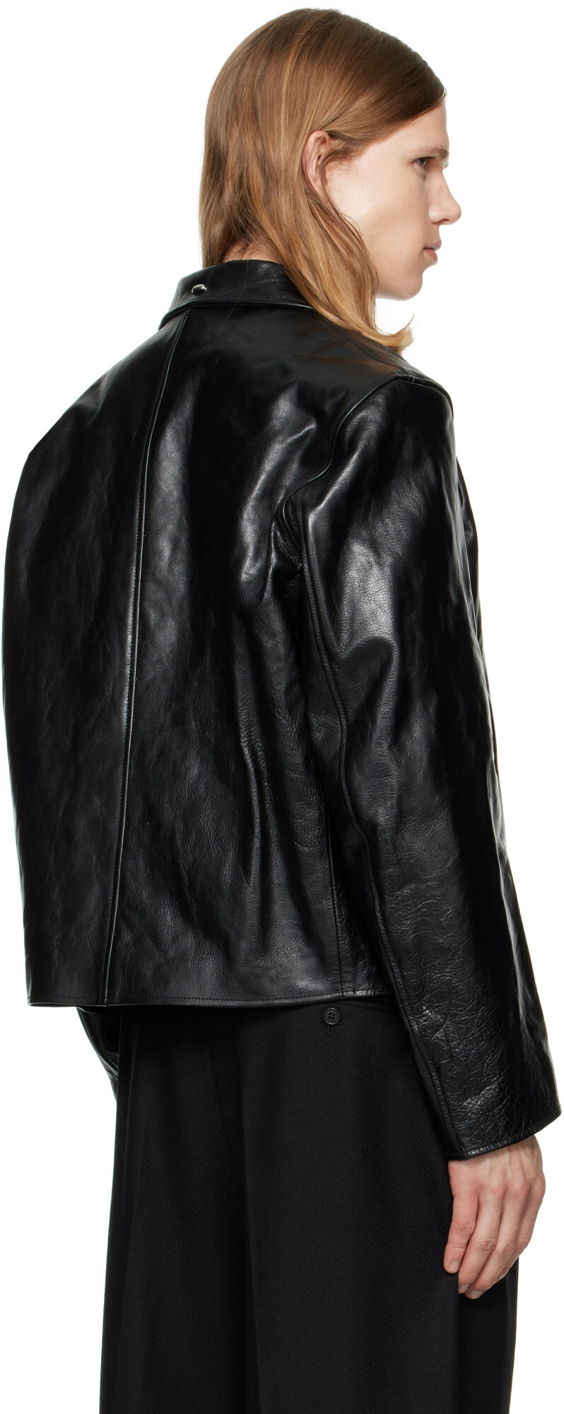 OUR LEGACY Black Mini Leather Jacket