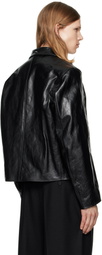 OUR LEGACY Black Mini Leather Jacket
