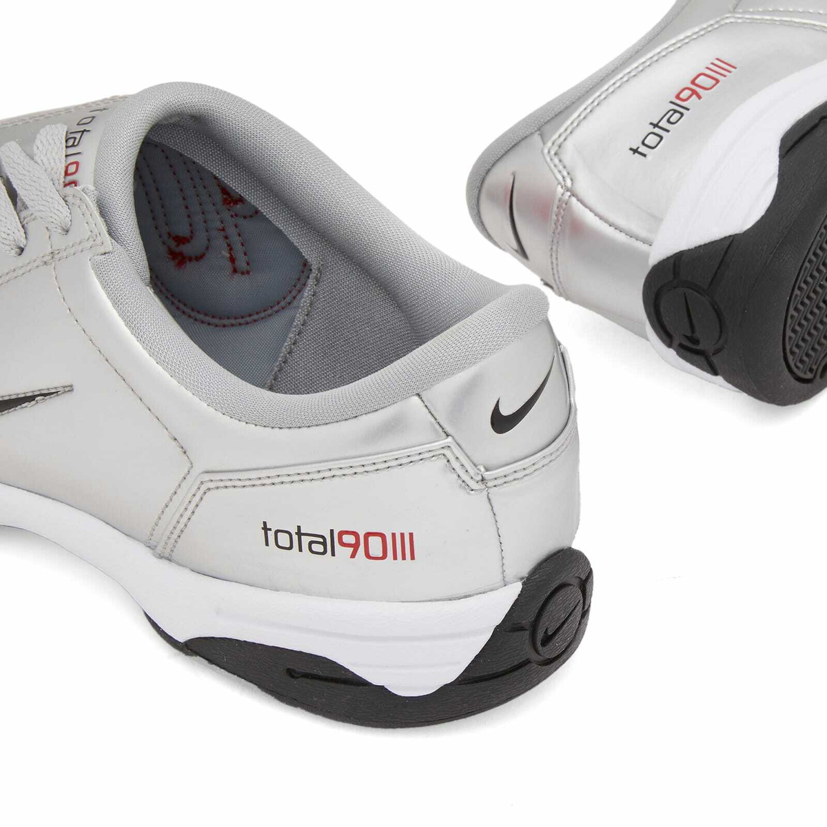 Nike T90 SP Sneaker in Silver/Black/Red