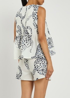 Desmond & Dempsey Jag Printed Cotton Pyjama set Cream