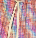Loewe - Paula's Ibiza Tie-Dyed Checked Cotton Drawstring Shorts - Pink