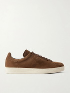 TOM FORD - Warwick Perforated Suede Sneakers - Brown