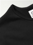 Comfy Outdoor Garment - Slow Dry Webbing-Trimmed Cotton-Jersey T-Shirt - Black