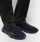 Balenciaga - Speed Sock Stretch-Knit Slip-On Sneakers - Men - Midnight blue