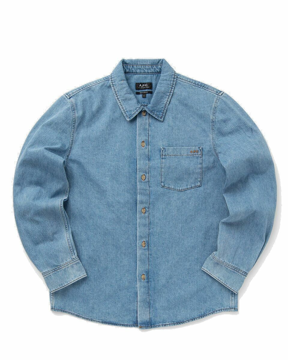 Photo: A.P.C. Surchemise Vittorio Brodee Blue - Mens - Longsleeves