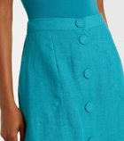 Eres Amusante linen midi skirt