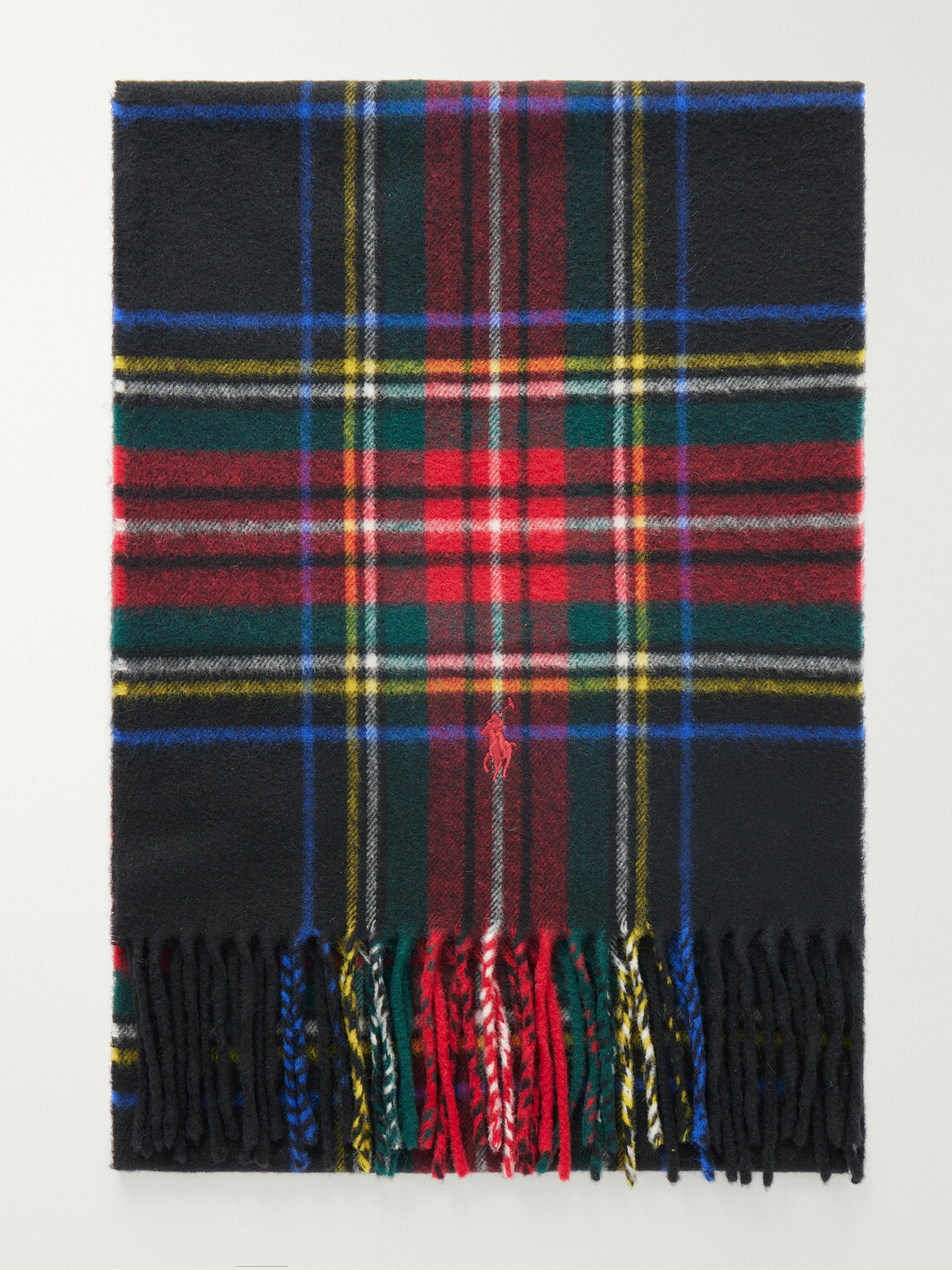 Polo Ralph Lauren - Fringed Logo-Embroidered Recycled Cashmere-Blend Scarf