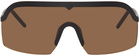 Kenzo Black & Brown Shield Sunglasses