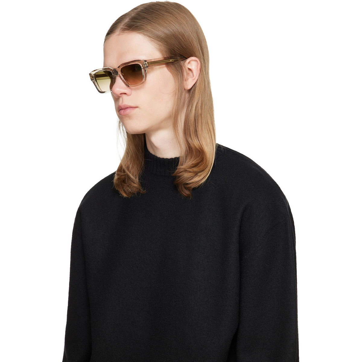 Cutler and Gross Beige 1432 Square Sunglasses