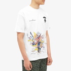 Men's AAPE x Jean Michel Basquiat Moon Face T-Shirt in White