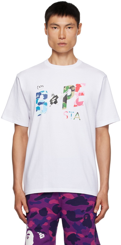 Photo: BAPE White ABC Camo Bape Sta T-Shirt