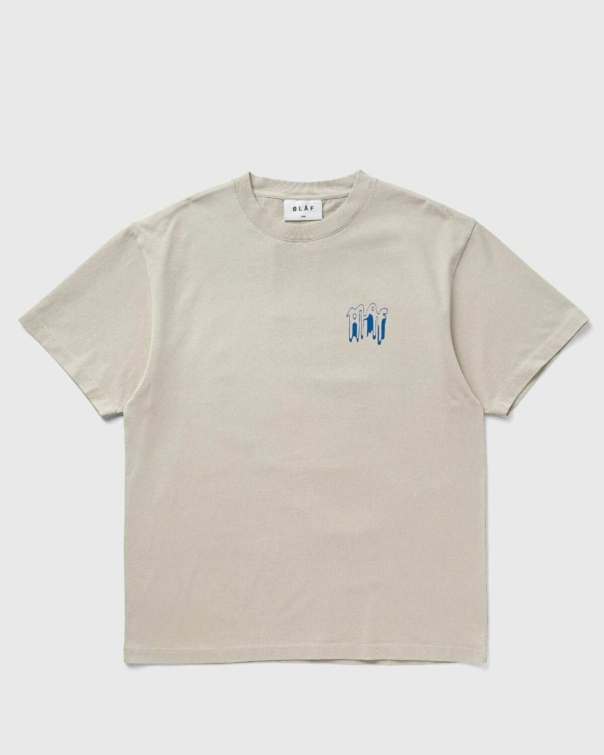 ØLÅF SMUDGE TEE Beige Mens Shortsleefe