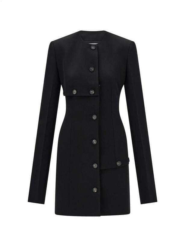 Photo: Ferragamo Womens Wool jacket with button detail in Black