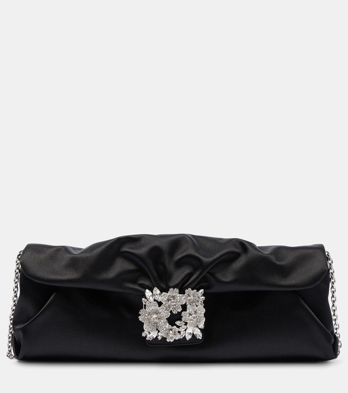Roger Vivier Embellished satin clutch