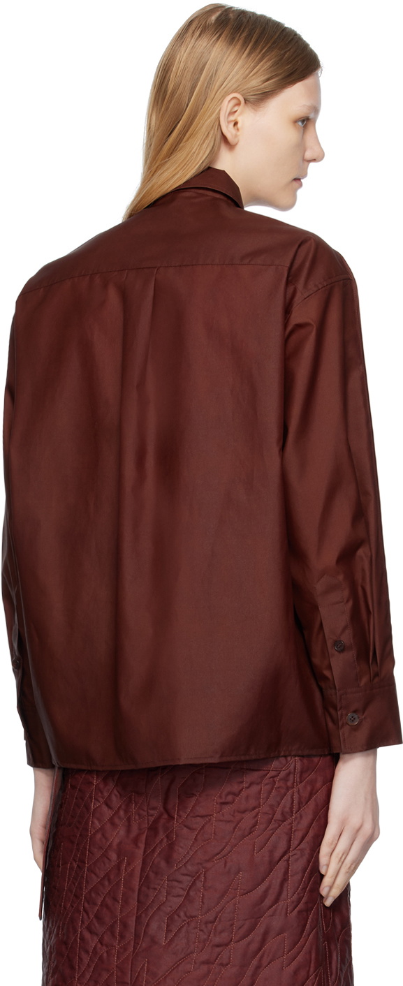 UMBER POSTPAST Brown Garment-Dyed Shirt