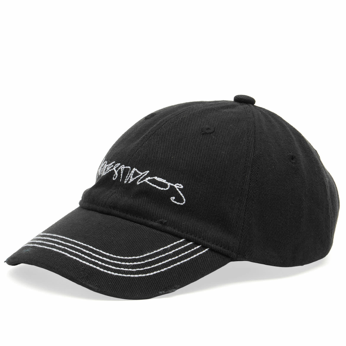 Acne Studios Men's Cuddy Autograph Logo Cap in Black Acne Studios