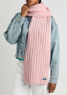 American Vintage Vitow Ribbed Alpaca-blend Scarf - Light Pink - One Size