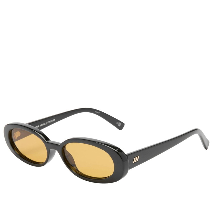 Photo: Le Specs Women's Outta Love Sunglasses in Black/Mustard Mono 