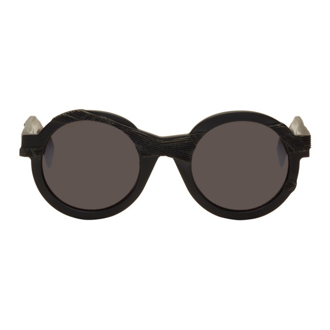 Photo: Yohji Yamamoto Black Round Disformed Sunglasses