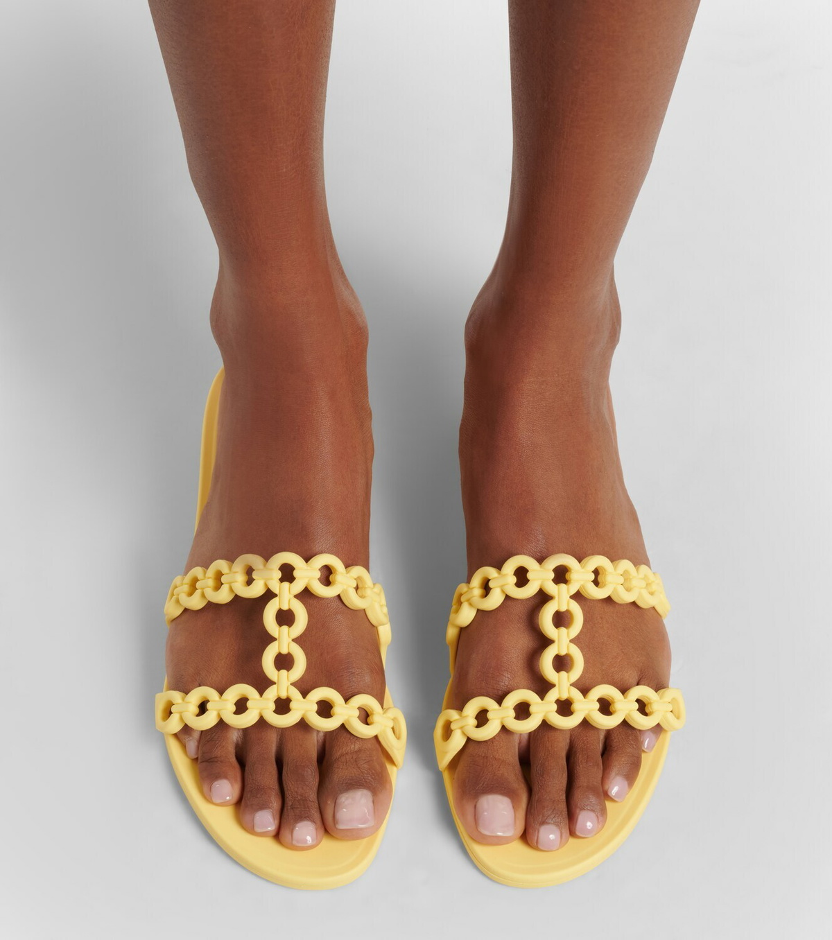 Aquazzura Infinity Chain Jelly slides