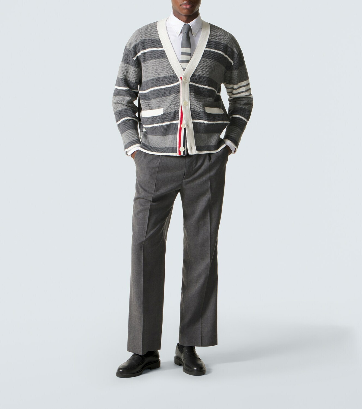 Thom Browne Striped cotton cardigan