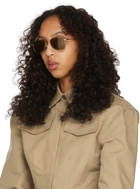 Dries Van Noten Gold Aviator Sunglasses