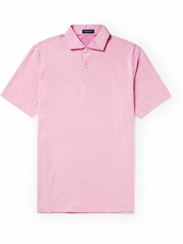 Photo: Peter Millar - Albatross Cotton-Blend Piqué Polo Shirt - Pink