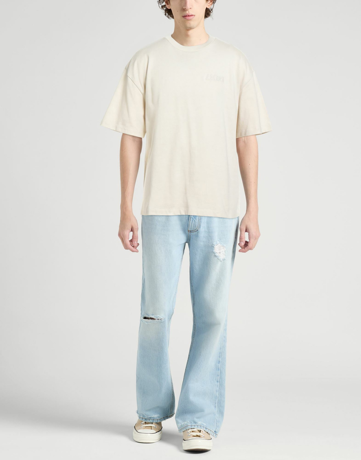 Amiri Mens T-shirt in Beige