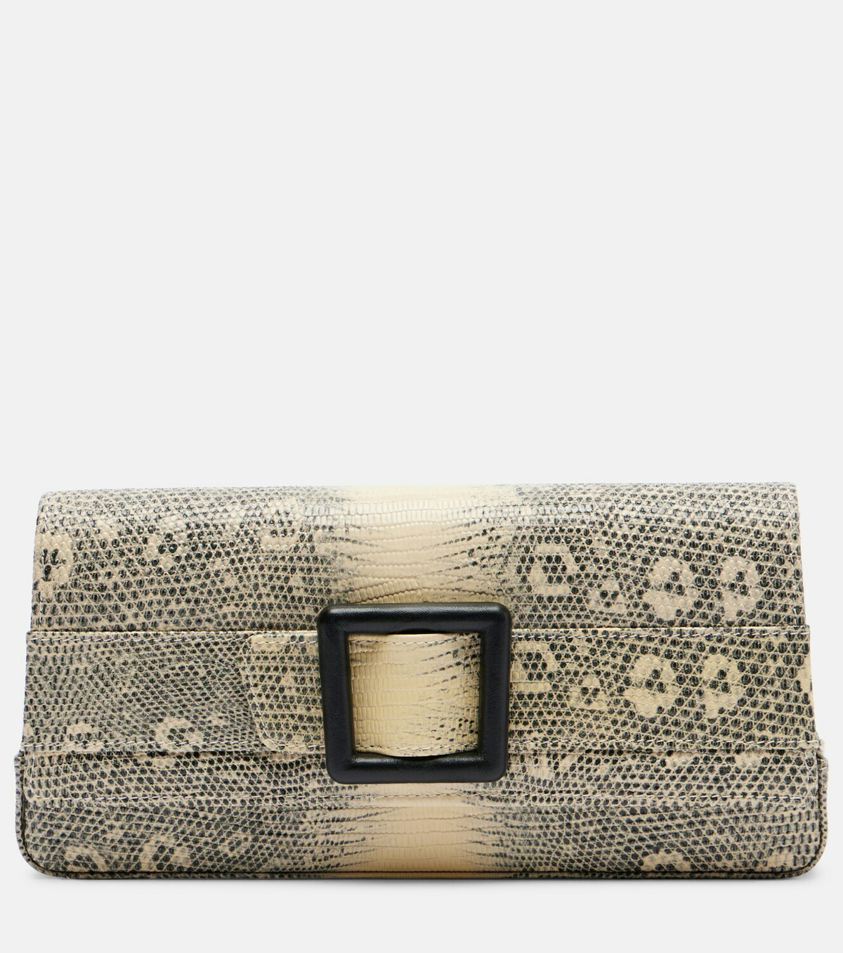 Manolo Blahnik Maygot snake-effect leather clutch